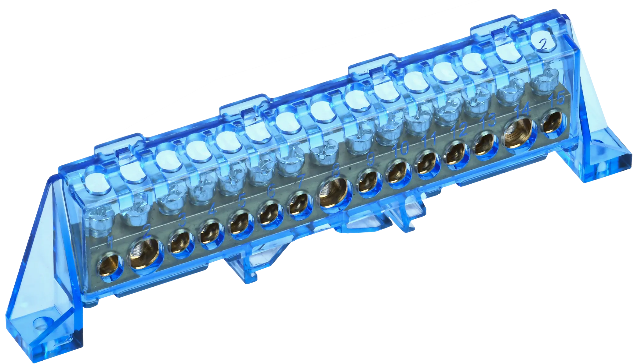 TEKFOR Шина N "ноль" в комбинированном DIN-изоляторе "Стойка" 8х12-15-С IEK TF-NN20-15-DP-K07