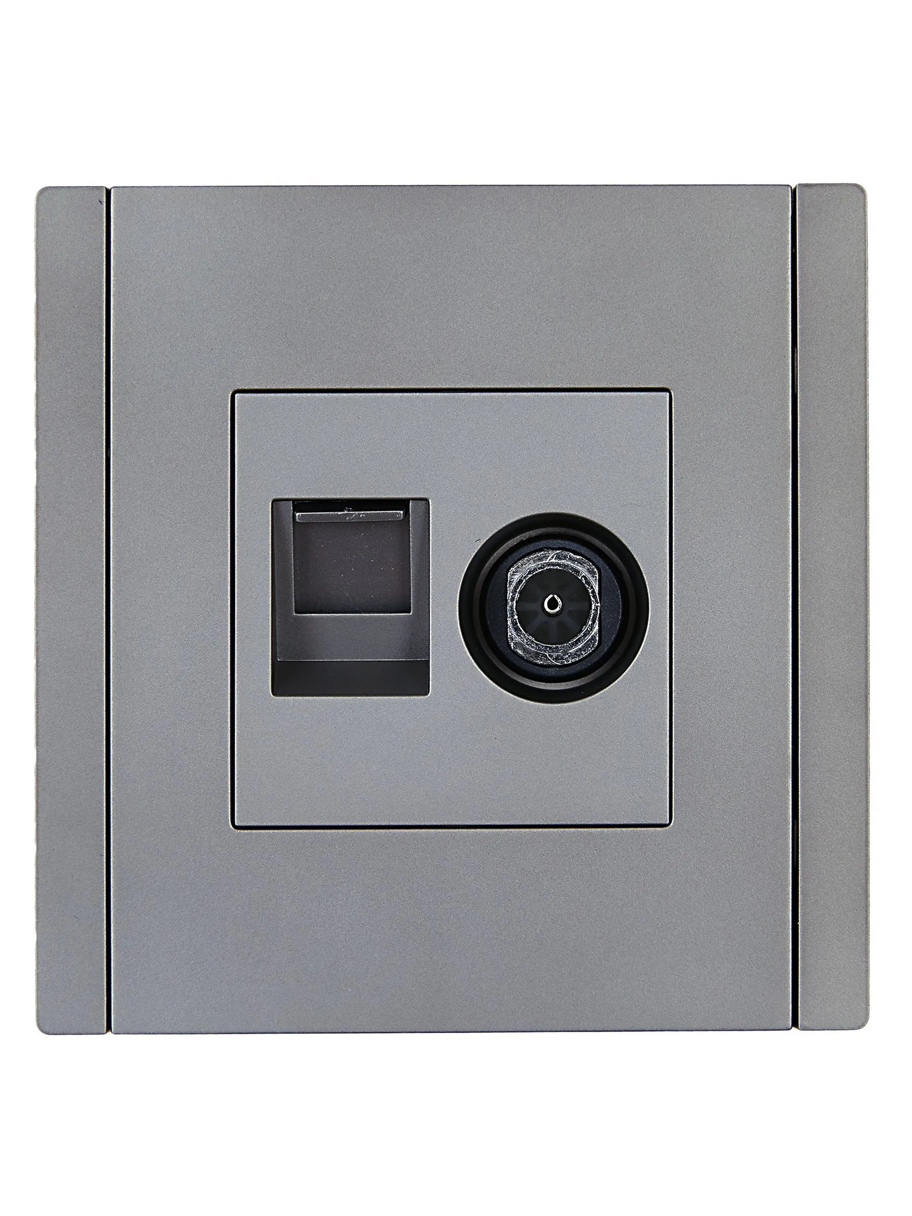 FORTE&PIANO Розетка двойная TV+RJ45 кат.6 FP537 сталь IEK - Фото 5