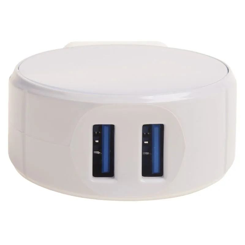 Сетевое зарядное устройство 2хUSB (СЗУ) (5 V,2100 mA+1000 mA ) белое REXANT - Фото 2