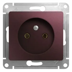 Розетка 1-м СП Glossa 16А IP20 250В без заземл. механизм баклажан. SE GSL001141 454468
