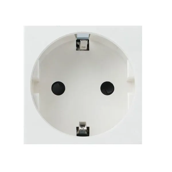 Розетка 45х45 с зазем., с защ. шторками, 90 градусов, белая EKF - Фото 4