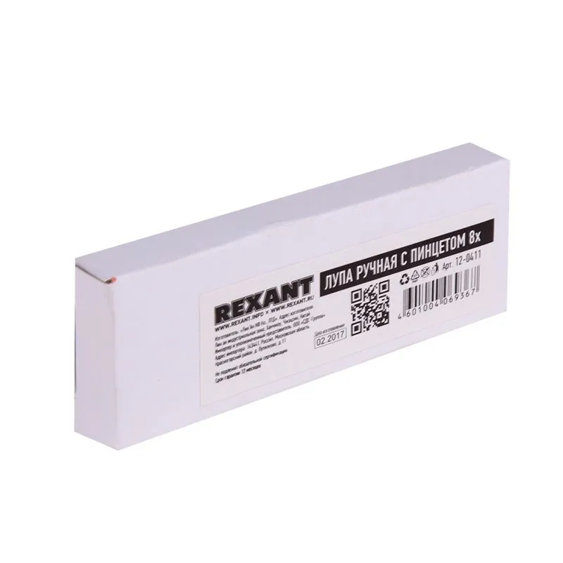 Лупа ручная, увеличение 8х, ø24мм, с пинцетом REXANT - Фото 3