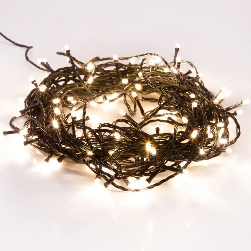 Гирлянда Твинкл Лайт 6 м, темно-зеленый ПВХ, 40 LED, цвет ТЕПЛЫЙ БЕЛЫЙ - Фото 5