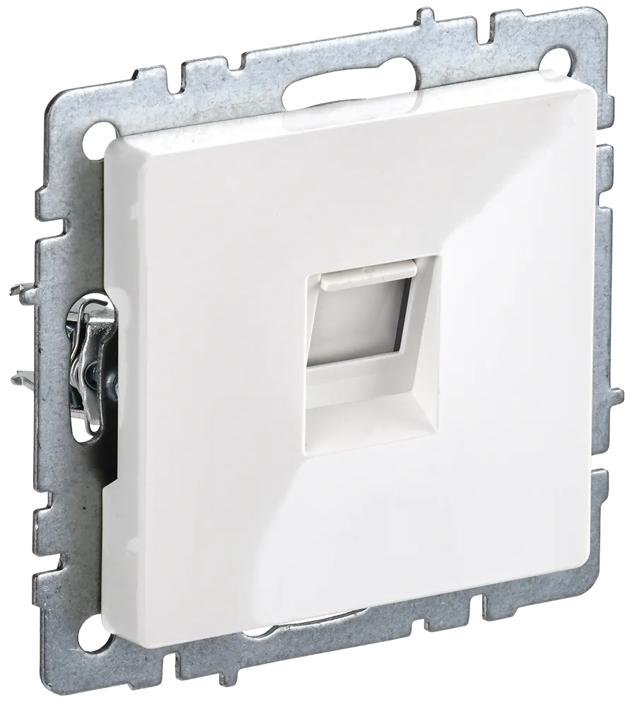 BRITE Розетка телефонная RJ11 РТ10-БрБ белый IEK BR-T10-K01