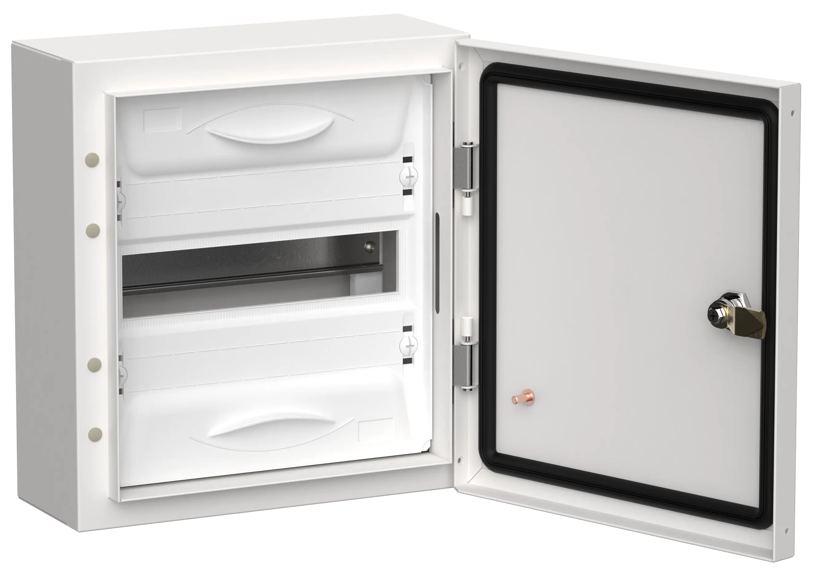 TITAN 5 Корпус металлический ЩРн-12 (1х12) 335х310х140мм IP54 белый (одна дверь) IEK