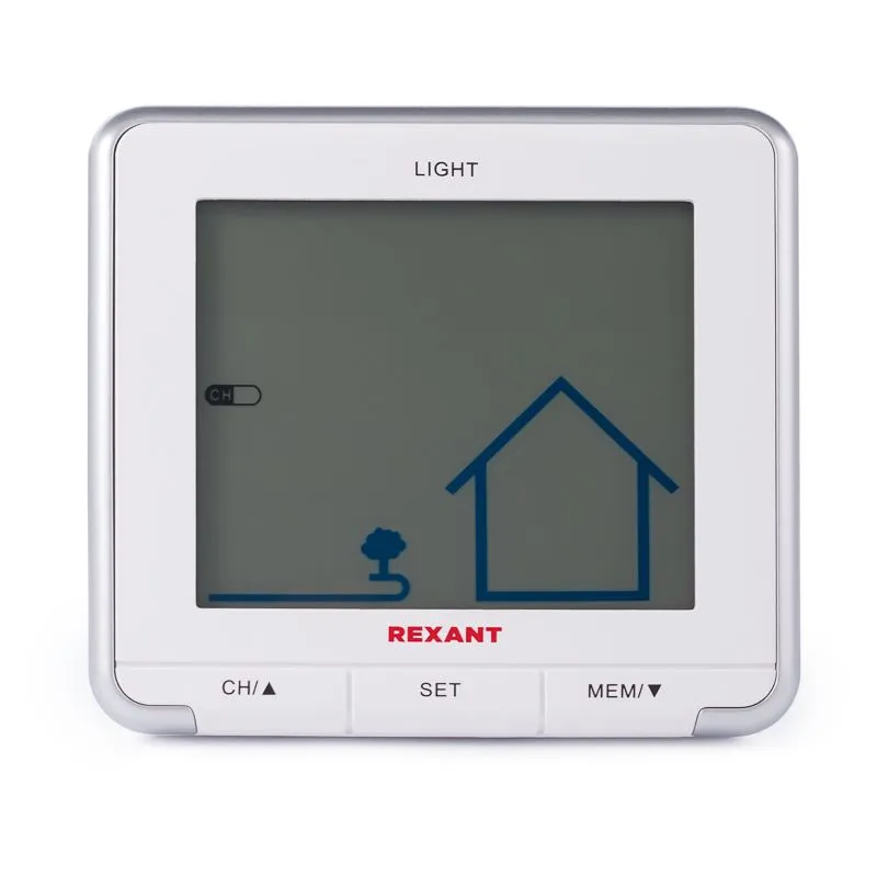 Метеостанция S637B с ЖК-экраном и беспроводным датчиком REXANT