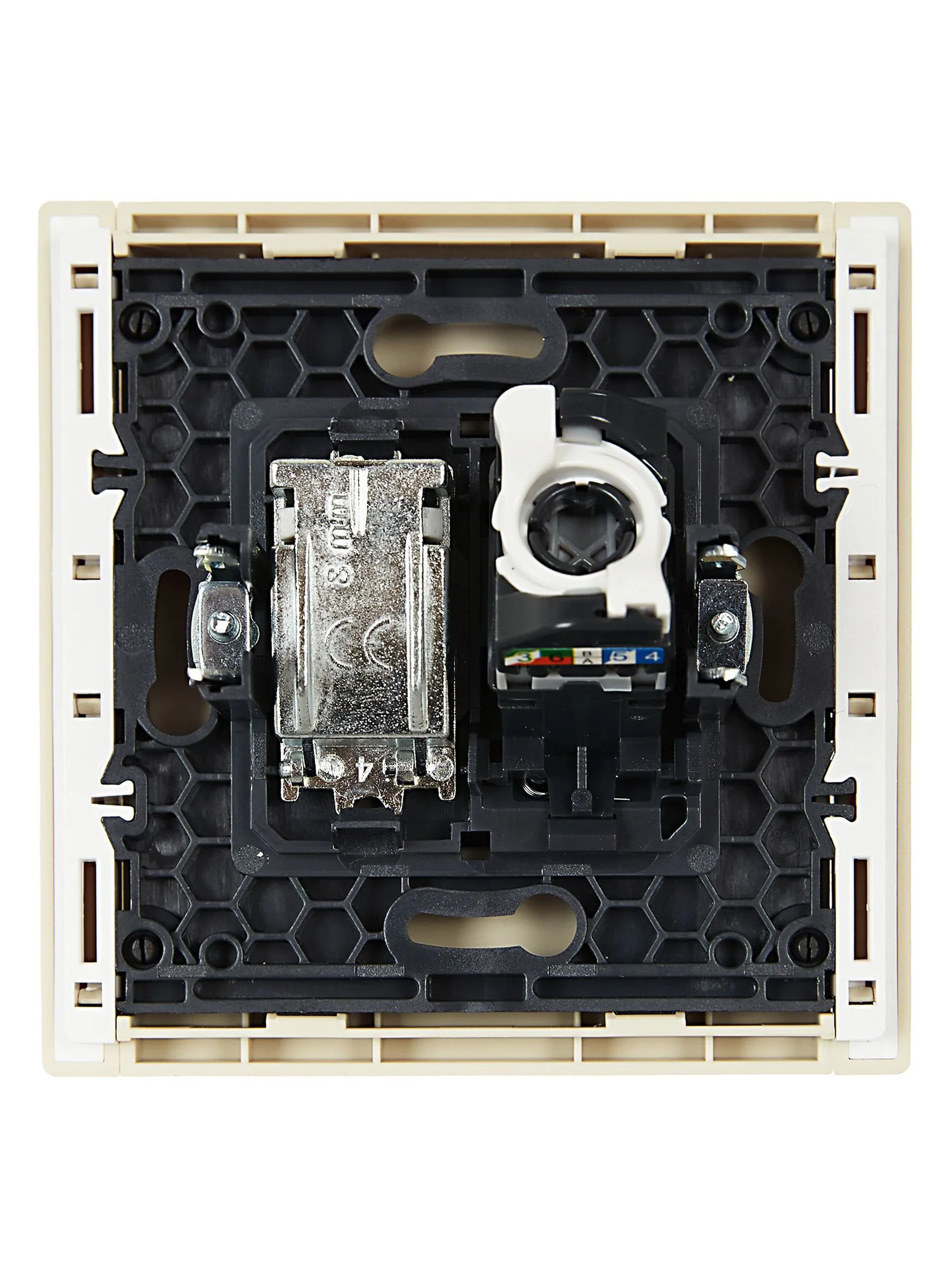 FORTE&PIANO Розетка двойная TV+RJ45 кат.5E FP436 ваниль IEK - Фото 6