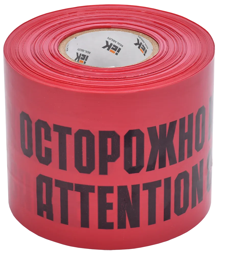 Лента сигнальная ЛСЭ-900 "Осторожно кабель" (900мм-200мкм) 100м IEK - Фото 2