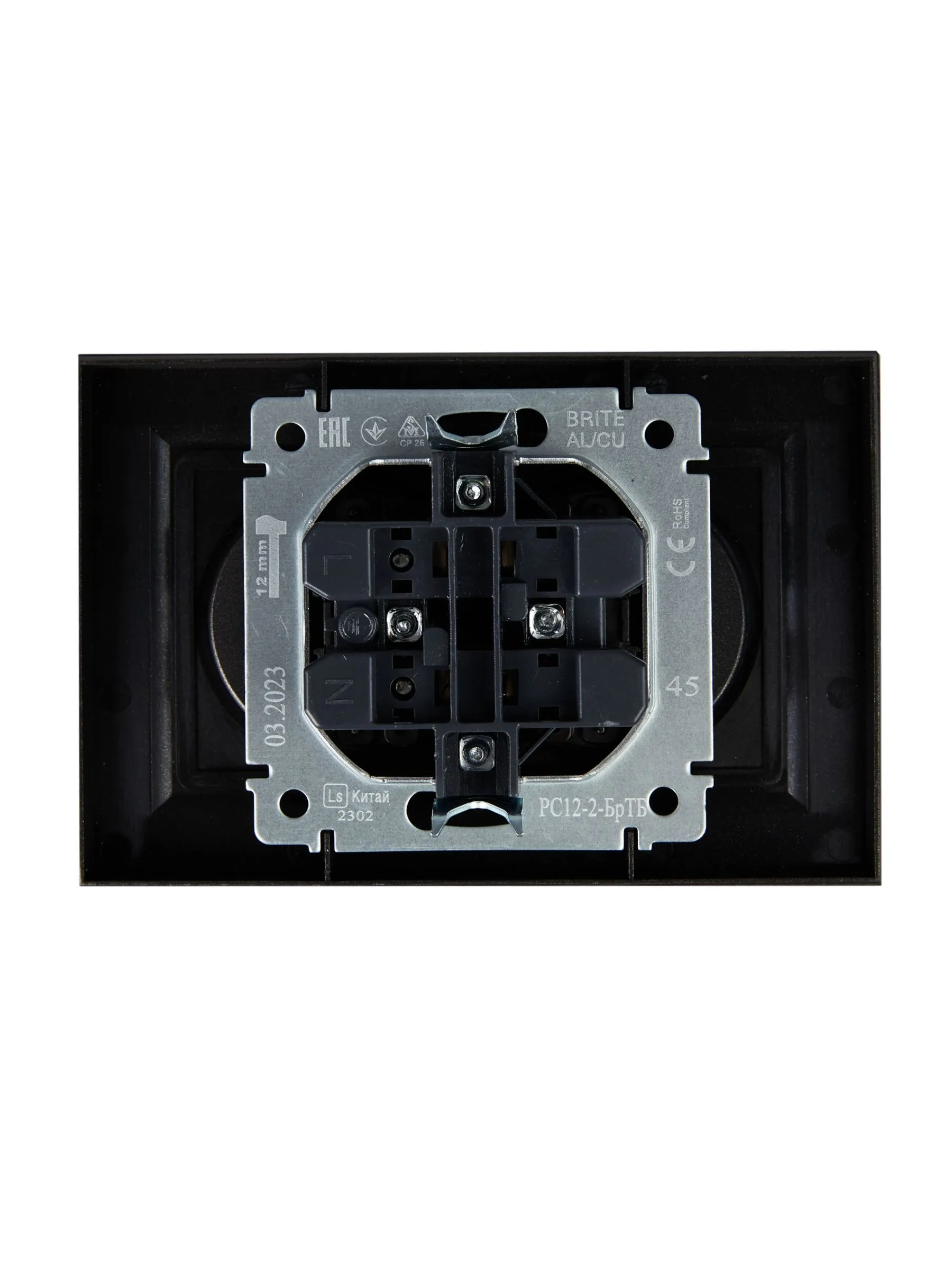 BRITE Розетка 2-местная без заземления без защитных шторок 10А в сборе РС12-2-БрТБ темная бронза IEK - Фото 7