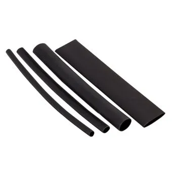 Набор ТУТк клеевые нг черн. Разного диаметра (3/1; 4.8/1.6; 6/2; 9/3; 12/4) 21шт 100мм. EKF