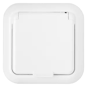 Розетка одноместная с заземляющим контом брызгозащищенная скрытой установки РС16-289 67BY