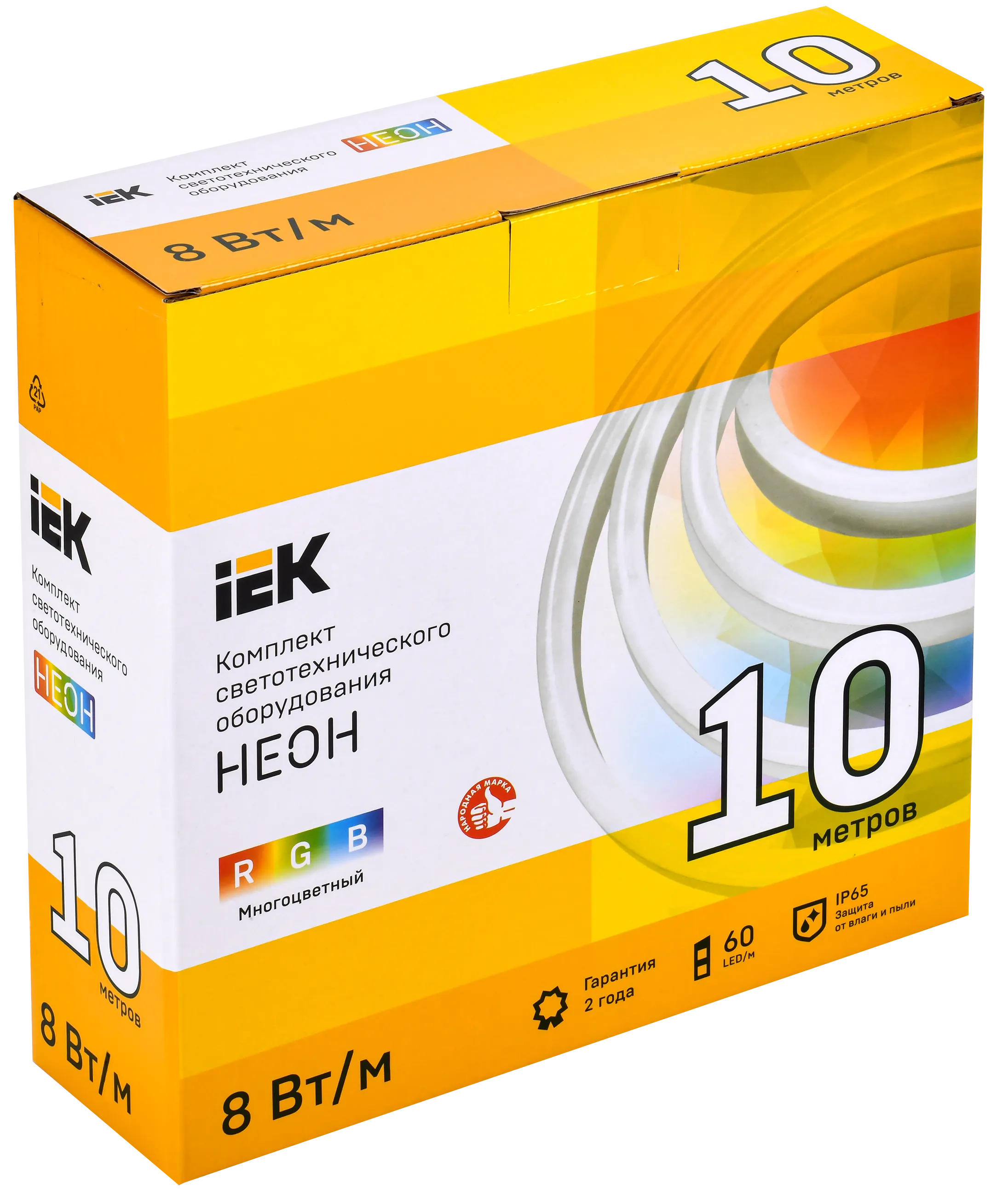 Комплект светодиодной подсветки "Неон" (лента LED 10м LSR5-5050RGB60-8-IP65-220В + драйвер) IEK