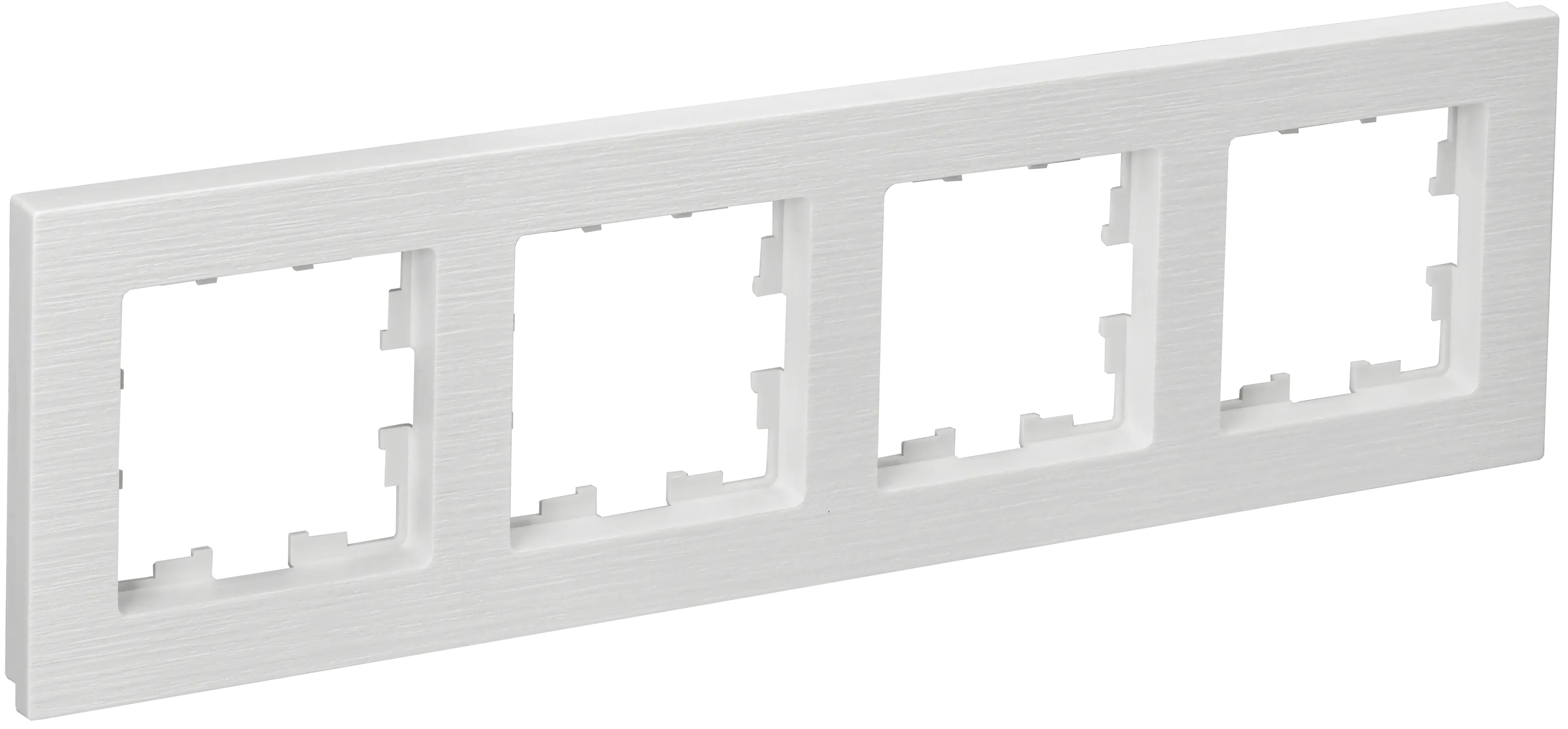 BRITE Рамка 4-местная РУ-4-Бр белый рифленый IEK