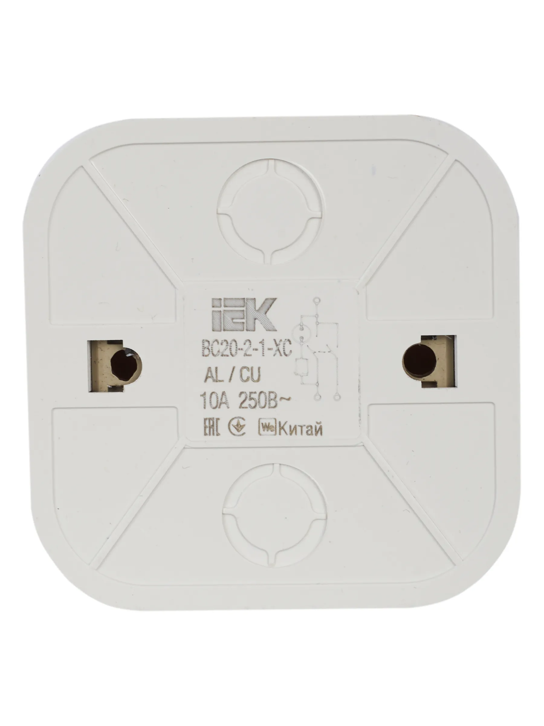 GLORY Выключатель 2-клавишный для открытой установки с индикацией 10А ВС20-2-1-ХС сосна IEK - Фото 5