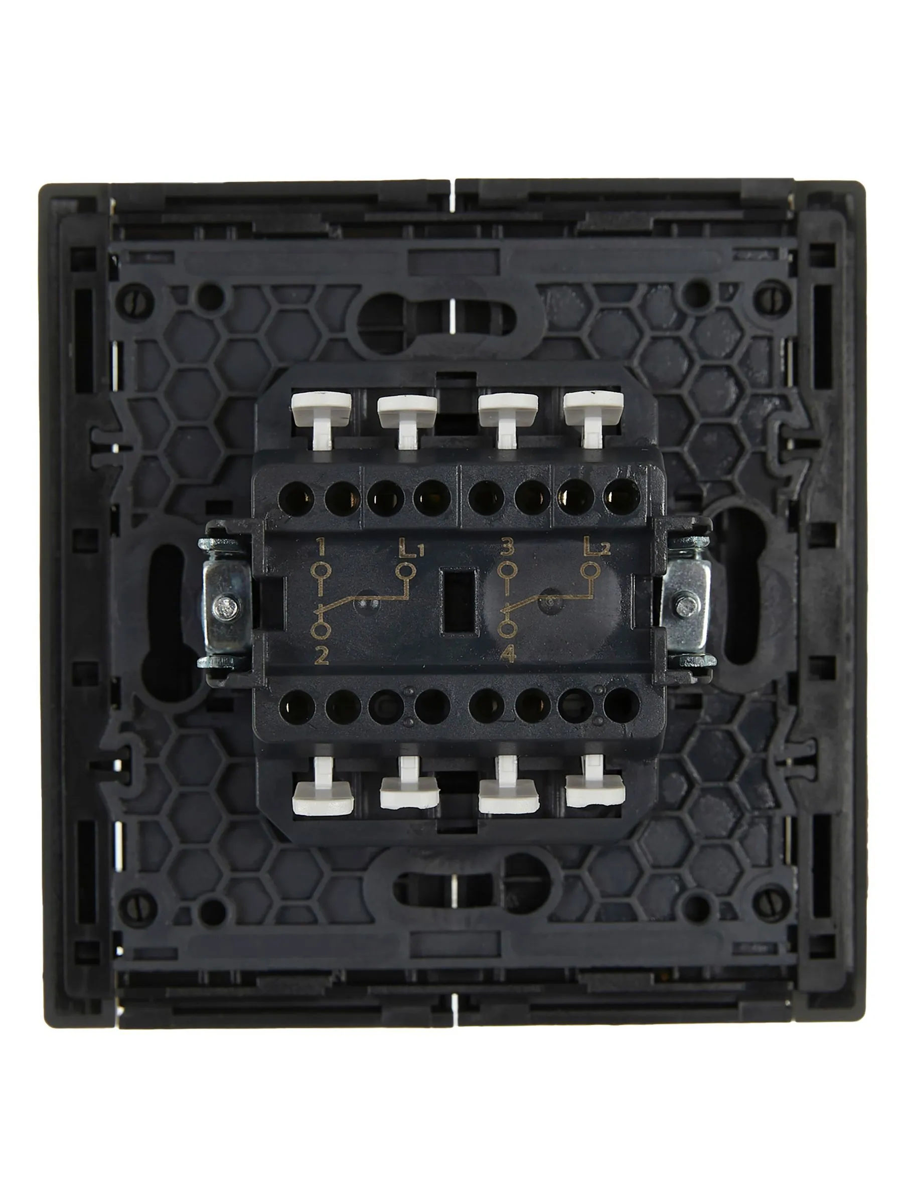 FORTE&PIANO Выключатель 2-клавишный проходной 10А FP307 серый IEK - Фото 4