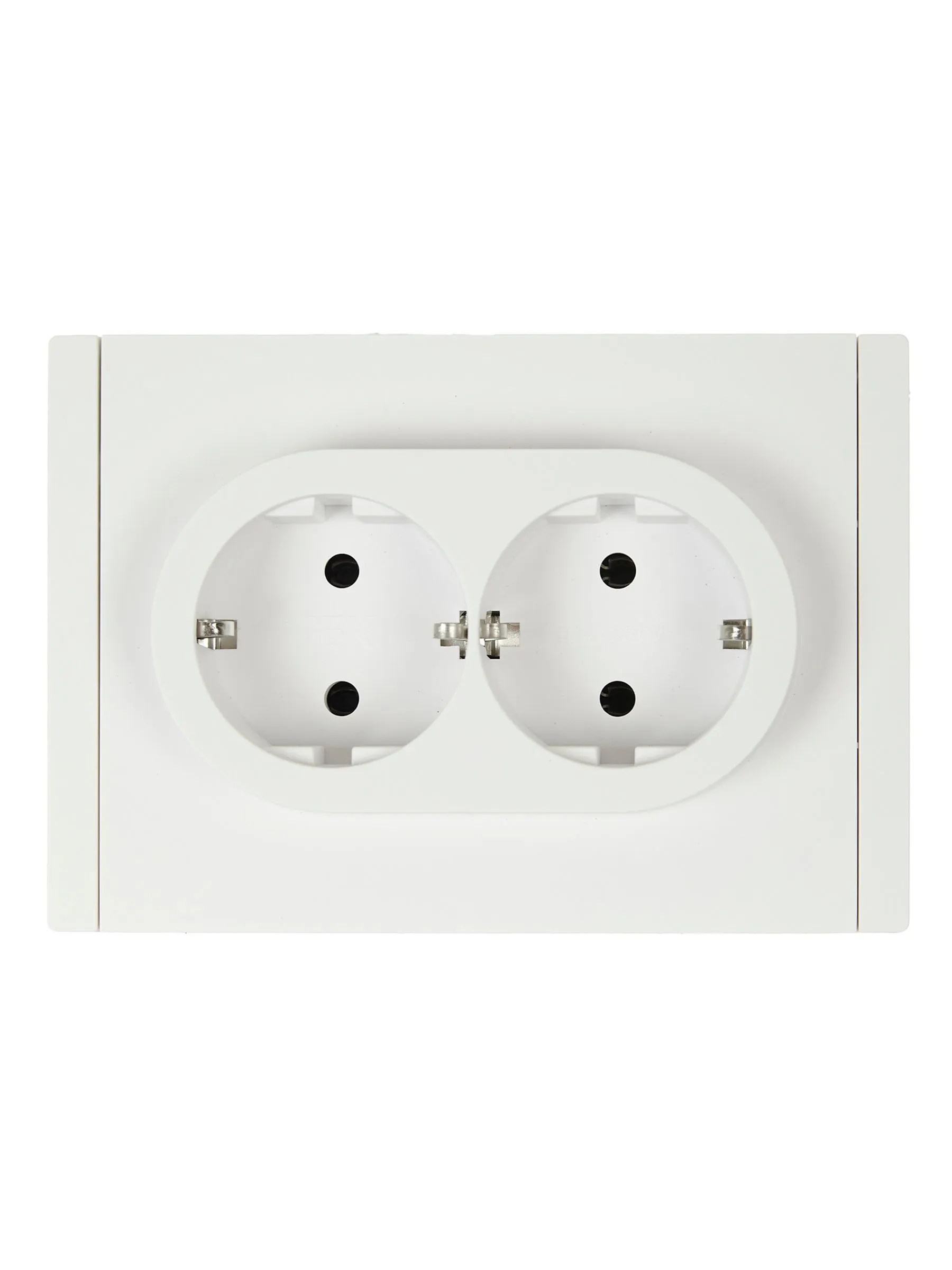 FORTE&PIANO Розетка 2-местная с заземлением без защитных шторок безвинтовое крепление 16А FP224 белый IEK - Фото 4
