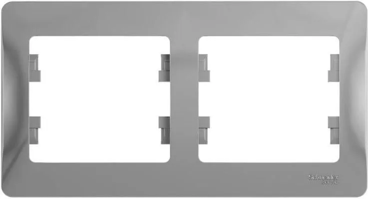 Рамка 2-м Glossa горизонт. алюм. SE GSL000302