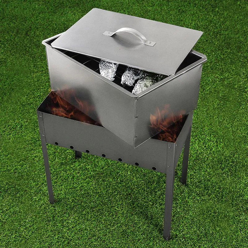 Коптильня Гурман-2 400х280х180мм, двухуровневая, в гофрокартонной коробке СОКОЛ - Фото 3