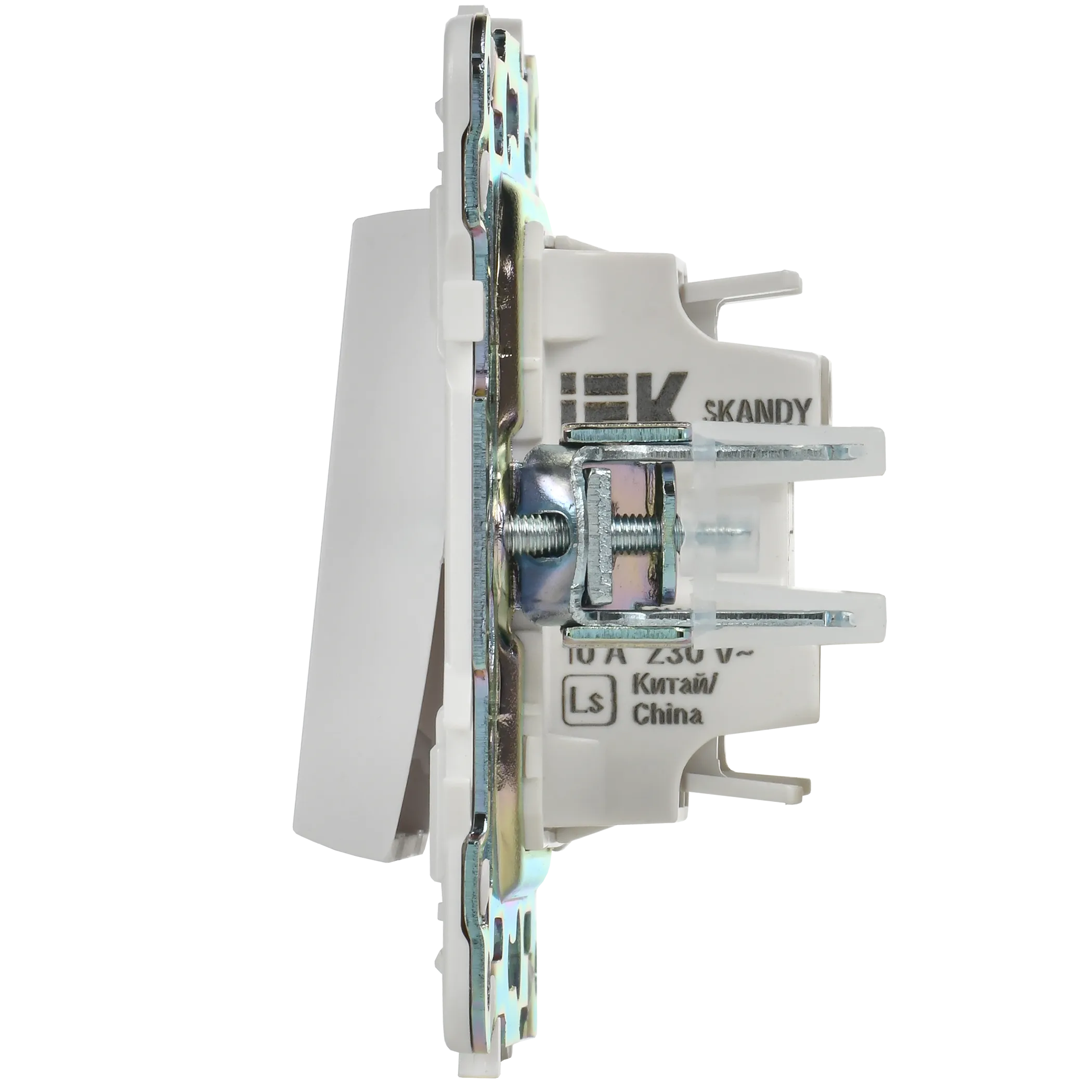 SKANDY Выключатель 1-клавишный с индикацией 10А SK-V07W арктический белый IEK - Фото 3