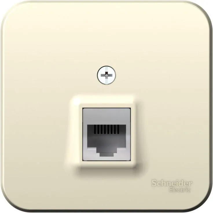Розетка компьютерная 1-м ОП Blanca RJ45 кат.5E с изолир. пластиной молочн. SE BLNIA045002 - Фото 2