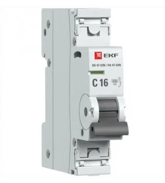 Авт. выкл. 1P 16А (C) 6кА ВА 47-63N EKF PROxima