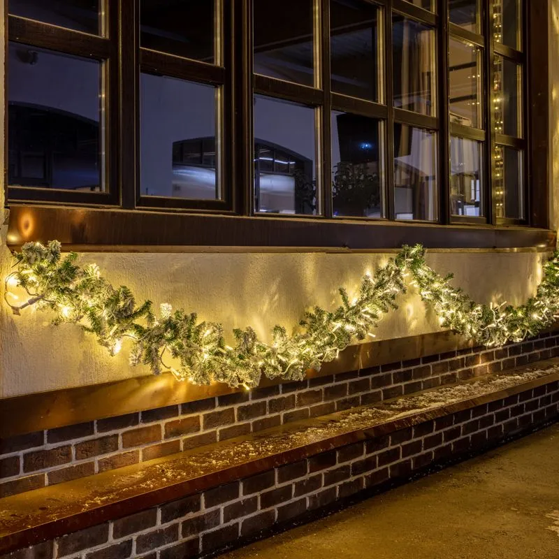 Заснеженный еловый шлейф NEON-NIGHT 2.7 м, Ø 26 см, ПВХ - Фото 2