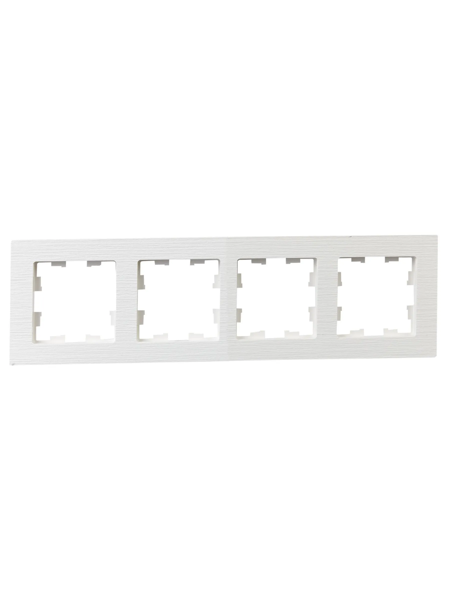 BRITE Рамка 4-местная РУ-4-Бр белый рифленый IEK - Фото 3