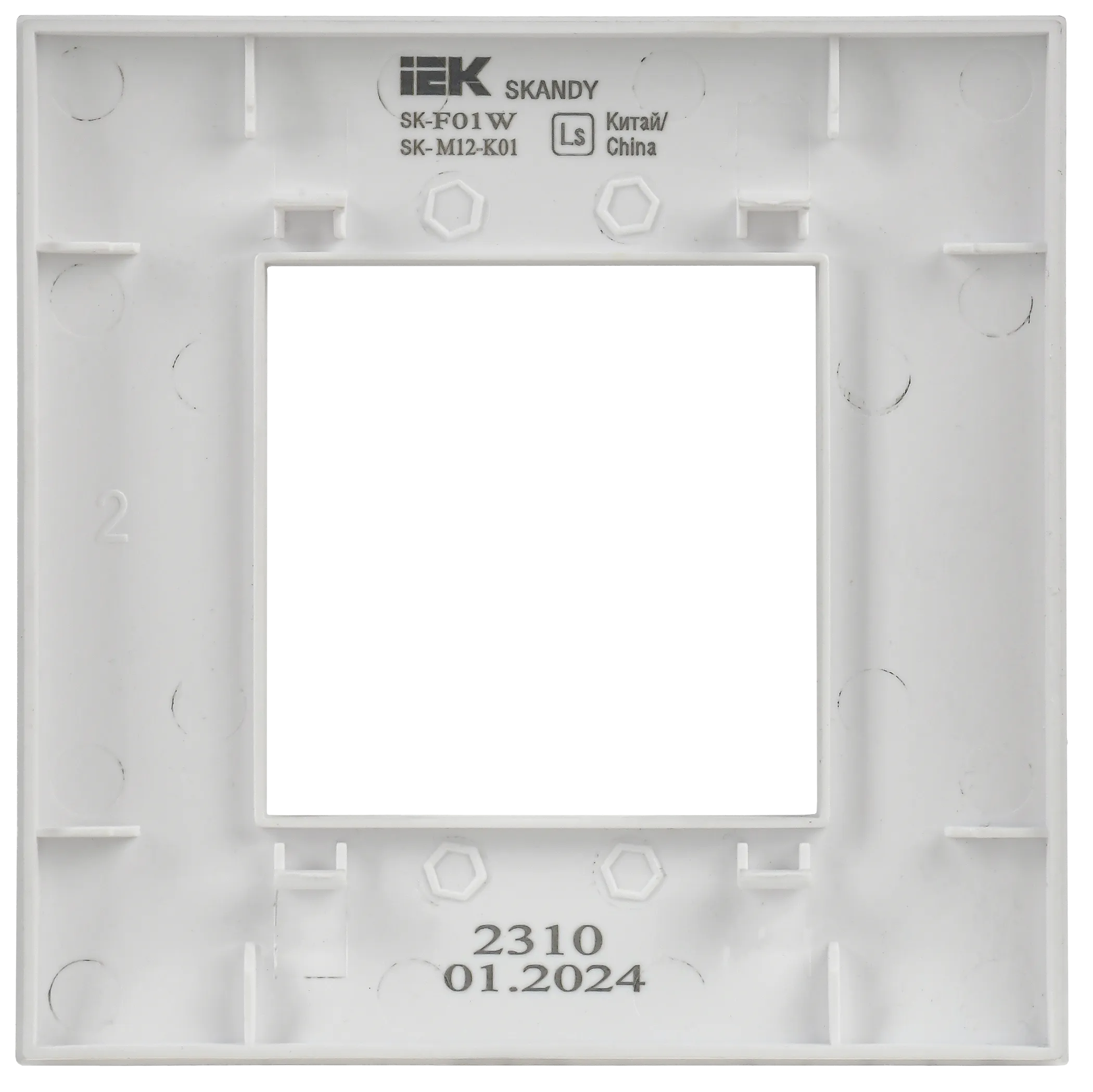 SKANDY Рамка 1-местная SK-F01W арктический белый IEK - Фото 3