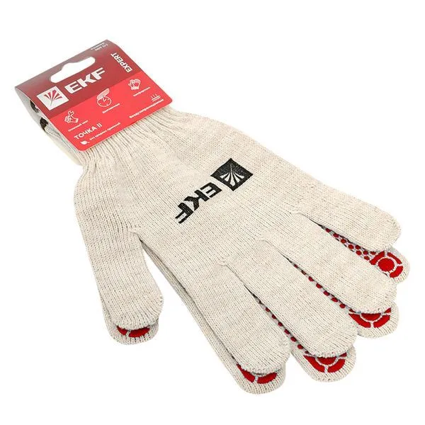 Перчатки рабочие ТОЧКА II с ПВХ-покрытием (10 класс, 10 разм) EKF Expert - Фото 2