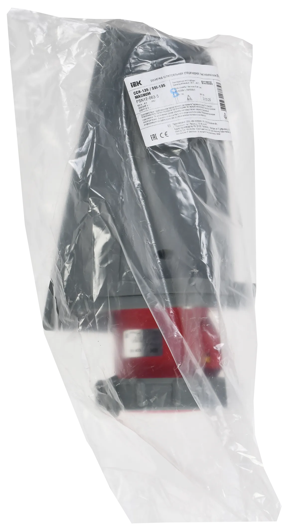 MAGNUM Розетка стационарная ССИ-135 63А-6ч/200/346-240/415В 3P+PE+N IP67 IEK - Фото 2