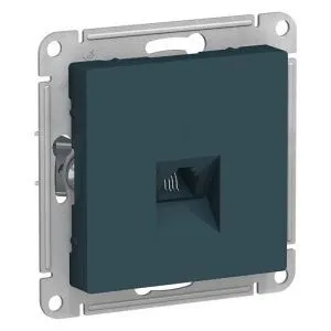 Розетка телефонная 1-м СП AtlasDesign RJ11 механизм изумруд SE ATN000881 1240468
