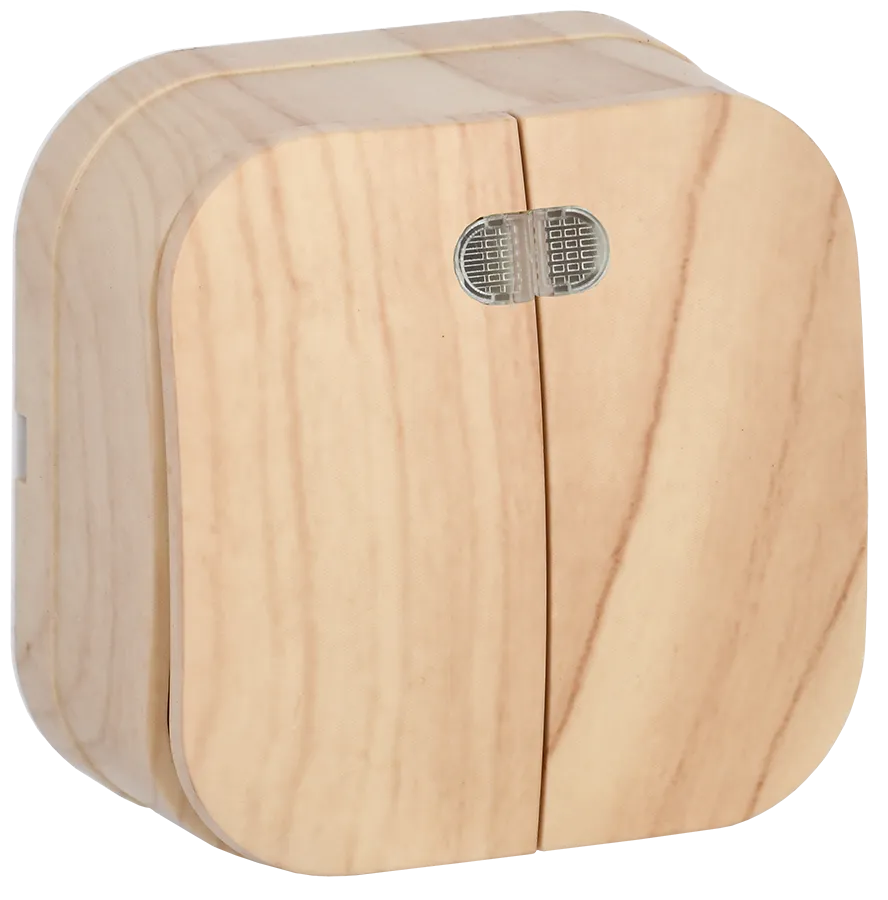 GLORY Выключатель 2-клавишный для открытой установки с индикацией 10А ВС20-2-1-ХС сосна IEK