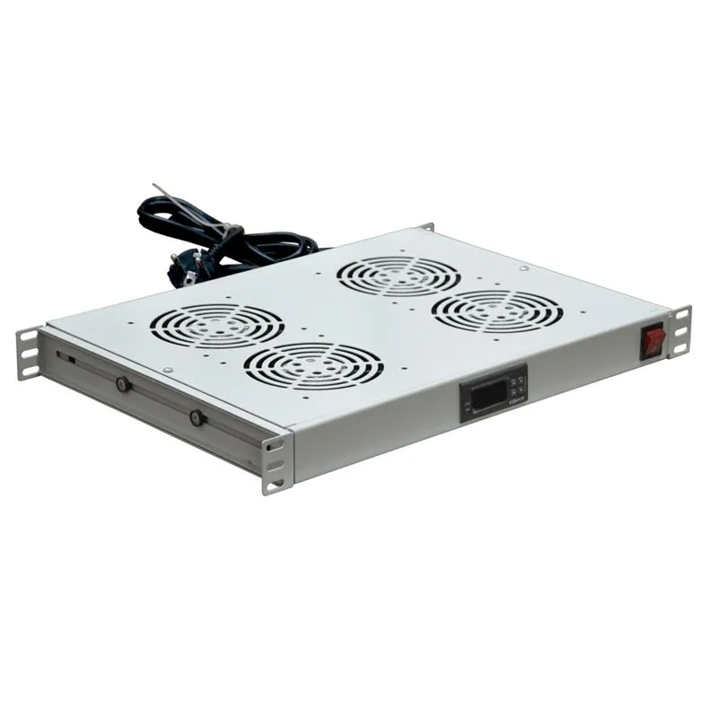 Модуль вентиляторный с термостатом 19" 1U с 4-мя вентиляторами REXANT 04-2605