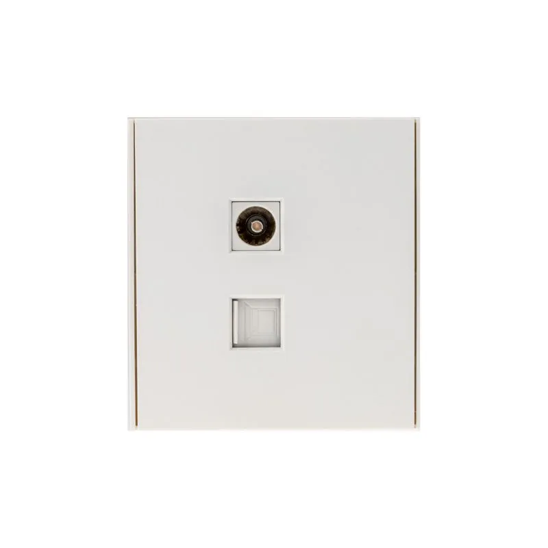Розетка STRONG компьютерная RJ45 кат6 + TV с/у жемчуг KRANZ KR-78-0722-4