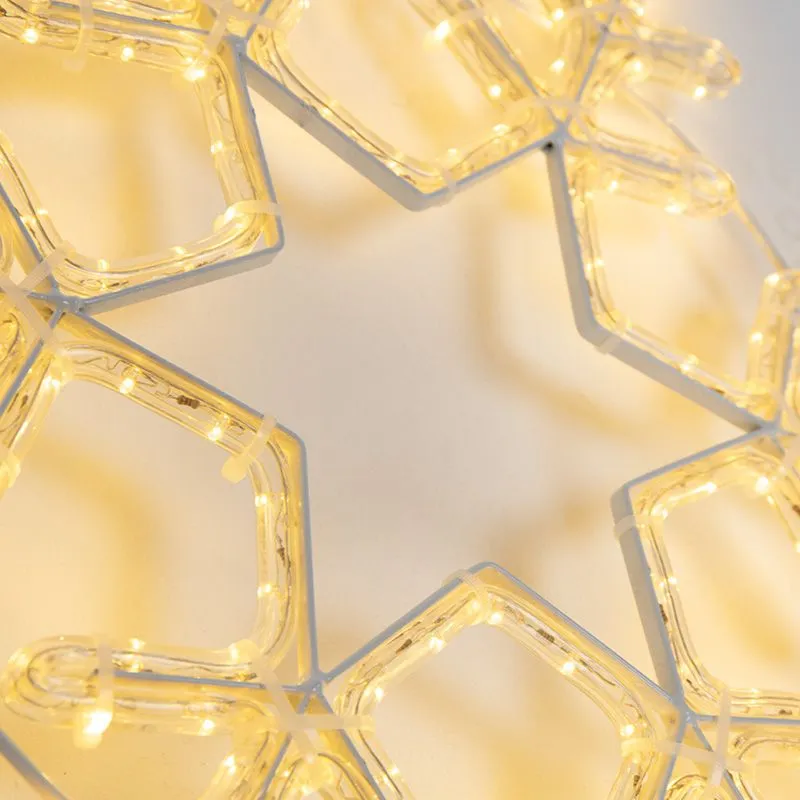 Фигура Снежинка цвет ТЕПЛЫЙ БЕЛЫЙ, размер 55x55 см NEON-NIGHT - Фото 2