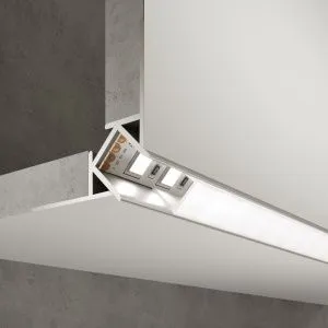 Профиль встраиваемый угловой алюминиевый (внешний угол) для светодиодной ленты LL-2-ALP015 Elektrost a053635