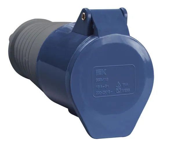 Розетка переносная ССИ-213 2P+PE 16А 200-250В IP44 IEK 