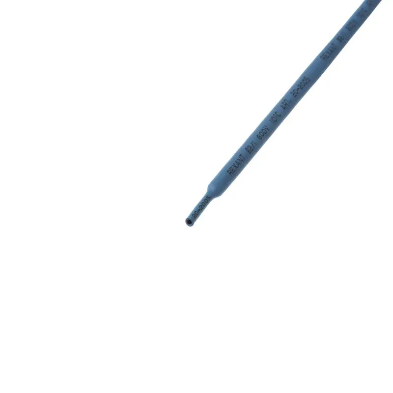 Трубка термоусаживаемая ТУТ нг 2,0/1,0мм, синяя, упаковка 50 шт. по 1м REXANT - Фото 2