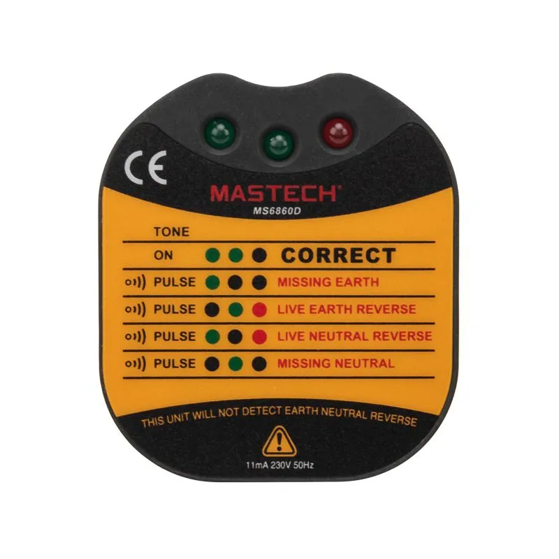 Тестер розеток MS6860D MASTECH - Фото 5