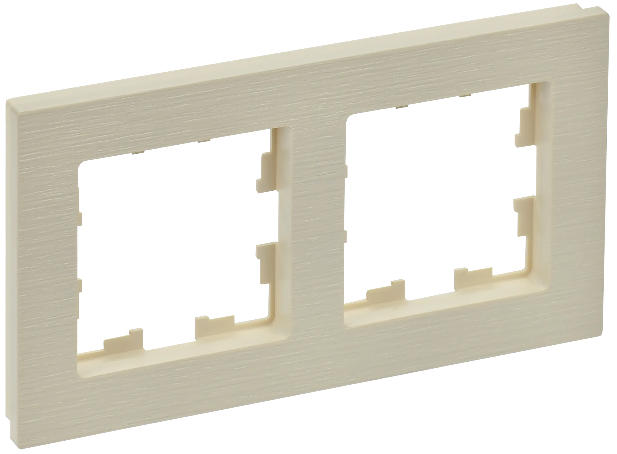 BRITE Рамка 2-местная РУ-2-Бр бежевый рифленый IEK