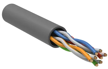 Витая пара U/UTP кат.5E 24AWG 4 пары LSZH нг(А)-HF 1м серый РФ/Т GENERICA BC1-C5E04-121-305-T-R-G