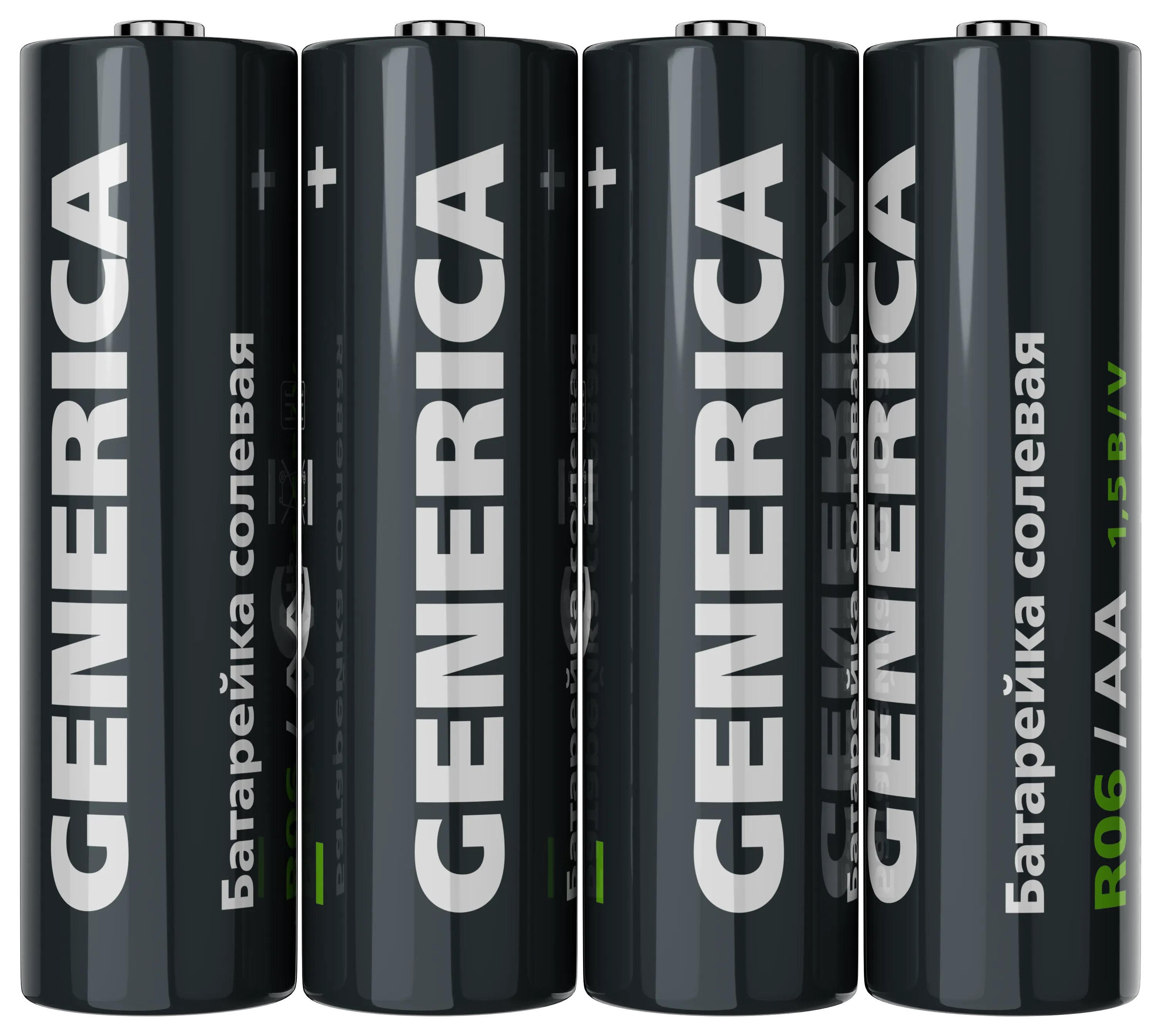 Батарейка солевая R06/AA (4шт/пленка) GENERICA - Фото 2