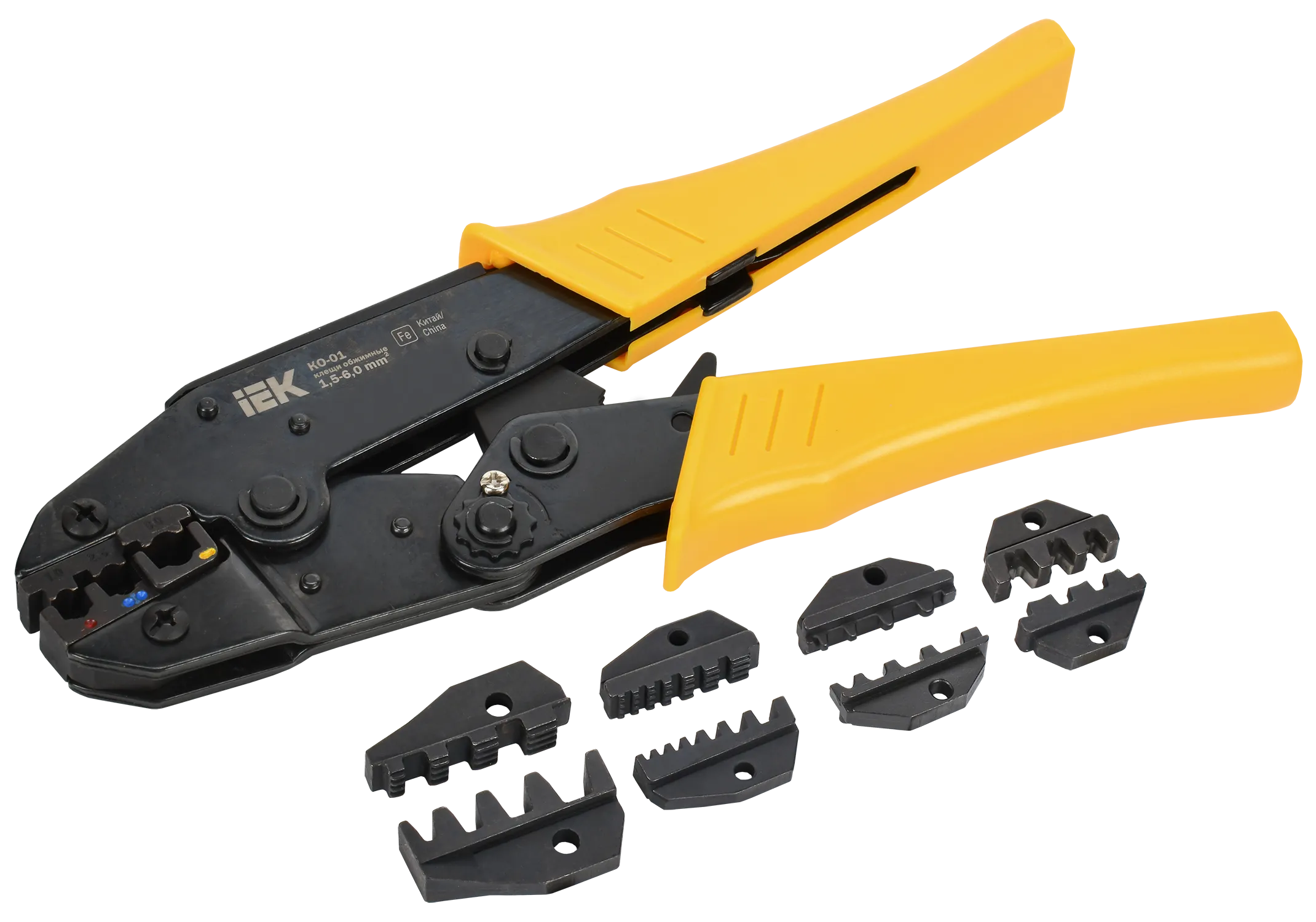 ARMA2L 3 Набор клещи обжимные КО-01 + 4 сменных матриц IEK