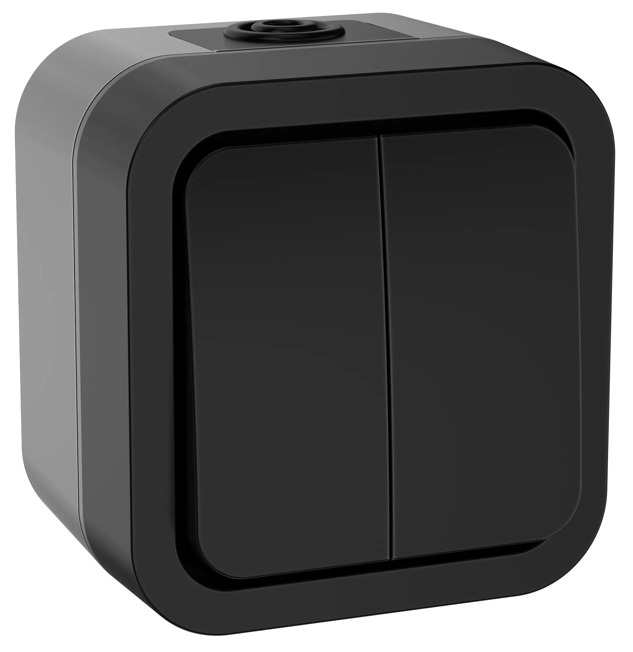 TORS Выключатель двухклавишный 10А IP55 TS105 графит IEK