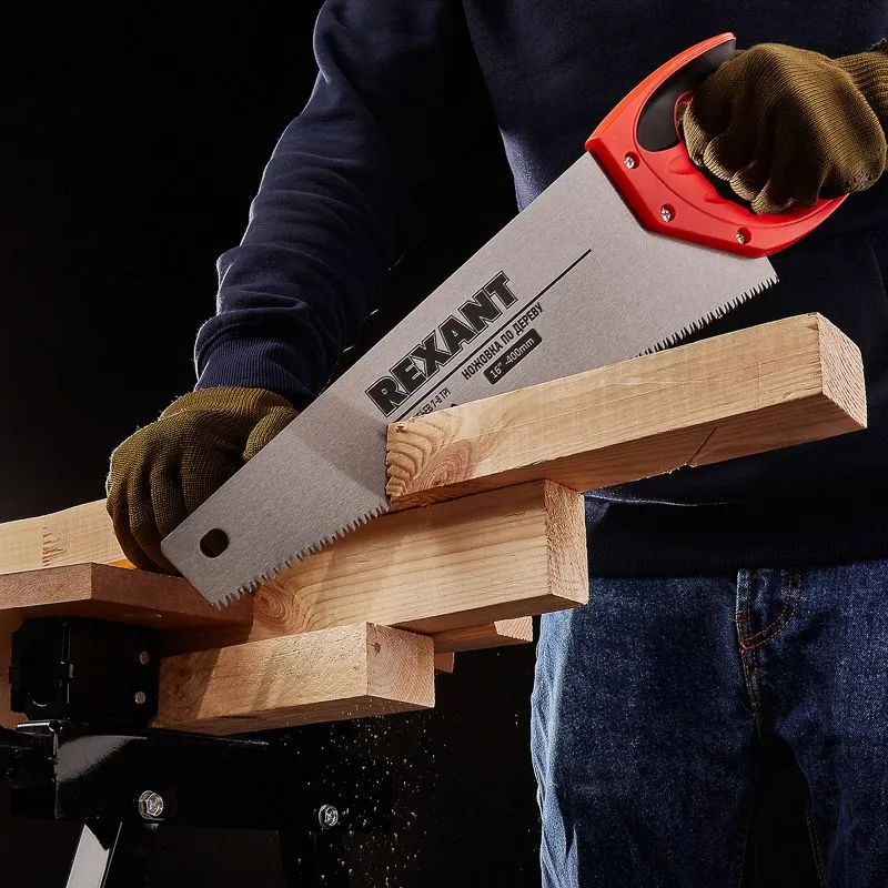 Ножовка по дереву Зубец 400мм, 7-8 TPI, каленый зуб 2D, двухкомпонентная рукоятка REXANT - Фото 2