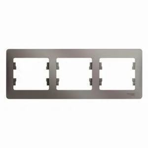 Рамка 3-м Glossa горизонт. платина SE GSL001203 454517