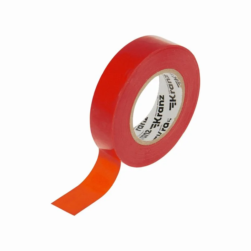 Изолента ПВХ 0,13х19мм, 25м, красная KRANZ - Фото 3