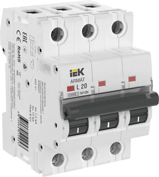 ARMAT Автоматический выключатель M10N 3P L 20А IEK AR-M10N-3-L020