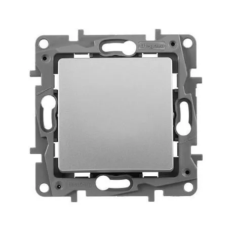 ETIKA Выключатель 1-клавишный схема 1 10АХ безвинтовые зажимы алюминий - Фото 2