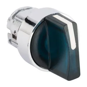 Исполнительный механизм переключателя ХB4 синий на 2 положения возвратный без фиксации, с подсветкой с короткой ручкой XB4BD2L-B